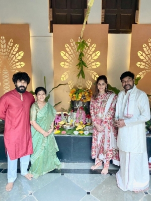 Celebrities Performs Ganesh Pooja - 10 of 16