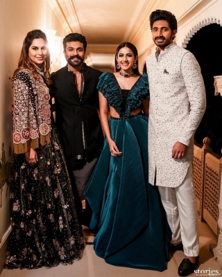 Ram Charan Enjoying With His Family At Niharika Sangeet - 3 of 6