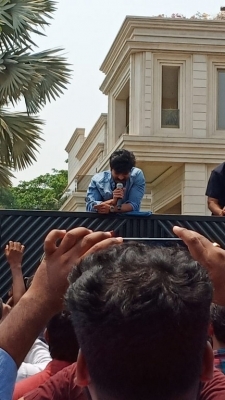 Mega Fans Hungama at Ram Charan House - 1 of 6