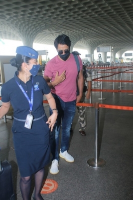 Sonu Sood Spotted At Airport - 5 of 13
