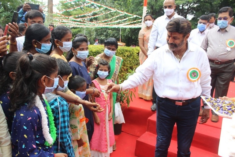Balakrishna Flag Hoisting At Basavatarakam Hospital - 1 / 4 photos