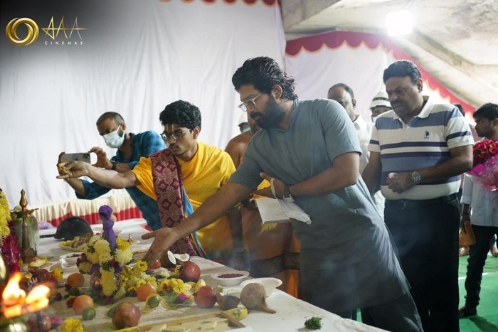 Allu Arjun at AAA Theatre Pooja  - 4 / 4 photos