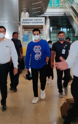 Ram Charan spotted at Hyderabad International Airport - 4 of 4