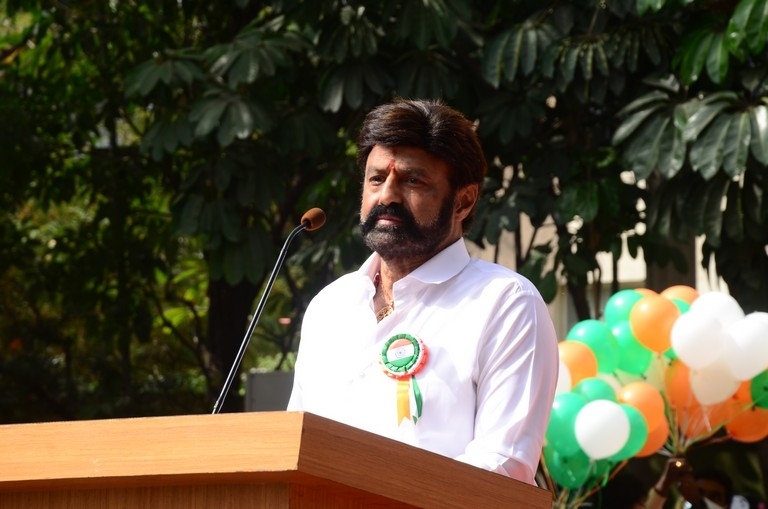 Balakrishna Flag hoisting at Basavatarakam Hospital - 8 / 21 photos