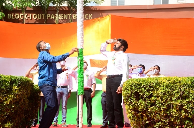 Balakrishna Flag hoisting at Basavatarakam Hospital - 11 / 21 photos