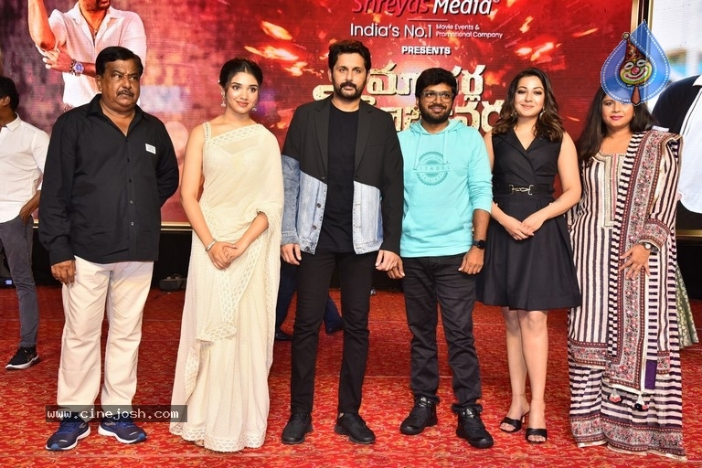 Macherla Niyojaka Vargam Trailer Launch - 13 / 42 photos