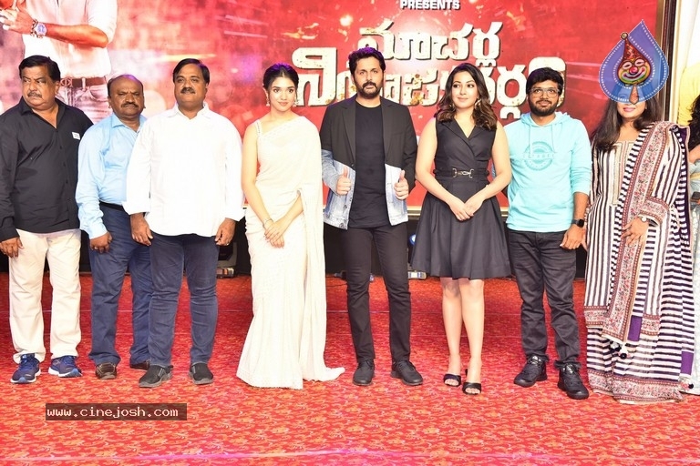 Macherla Niyojaka Vargam Trailer Launch - 33 / 42 photos