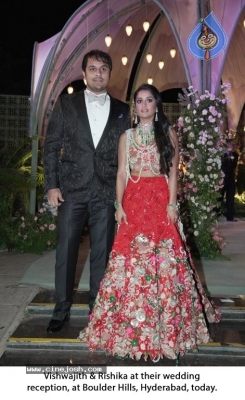 Vishwajith and Rishika Wedding Reception - 42 of 24