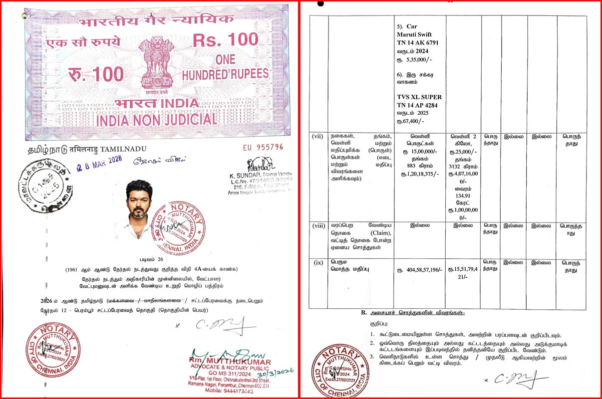 vijay  హాట్ టాపిక్ - విజయ్ ఆస్తులు, అప్పులు 