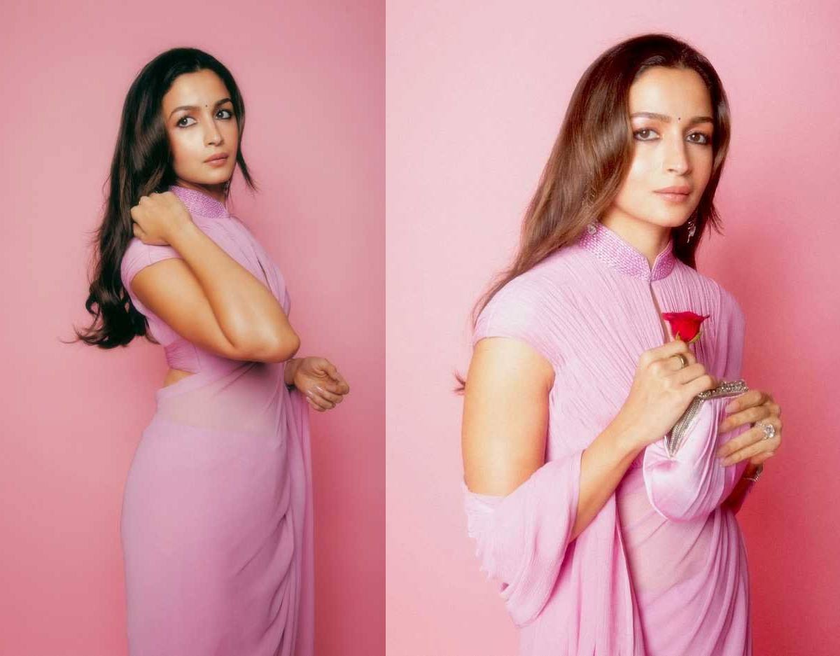 alia bhatt  పింక్ డ్రెస్ లో అలియా క్యూట్ లుక్ 