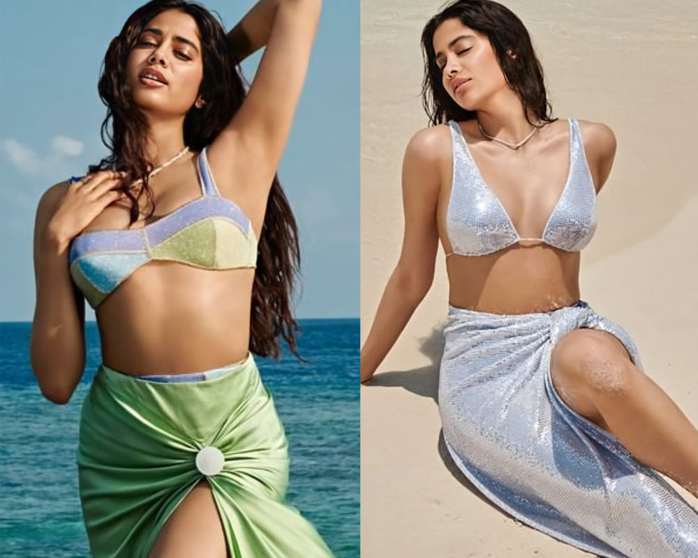 janhvi kapoor,hot bikini photos,beach photos,maldives  బిగ్ స్క్రీన్ అందాలన్నీ బీచ్ లోనే.!