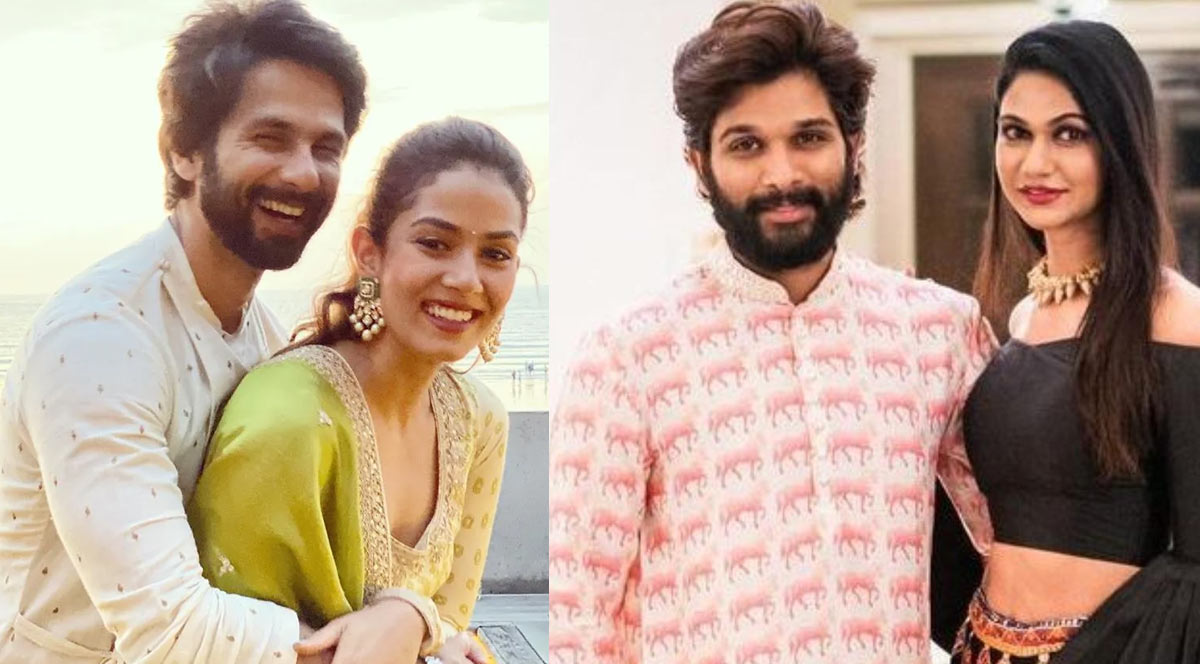 shahid kapoor,wife mira rajput,workout video,allu arjun,wife allu sneha reddy,yoga pic,going viral  అక్కడ షాహిద్ భార్య - ఇక్కడ అల్లు అర్జున్ భార్య 