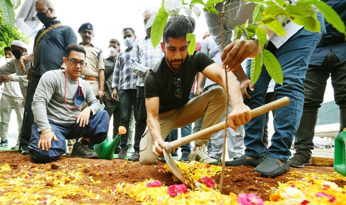 amir khan,naga chaitanya,participated,green india challenge