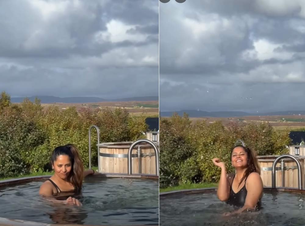 anasuya  పూల్ వీడియో వదిలిన అనసూయ 