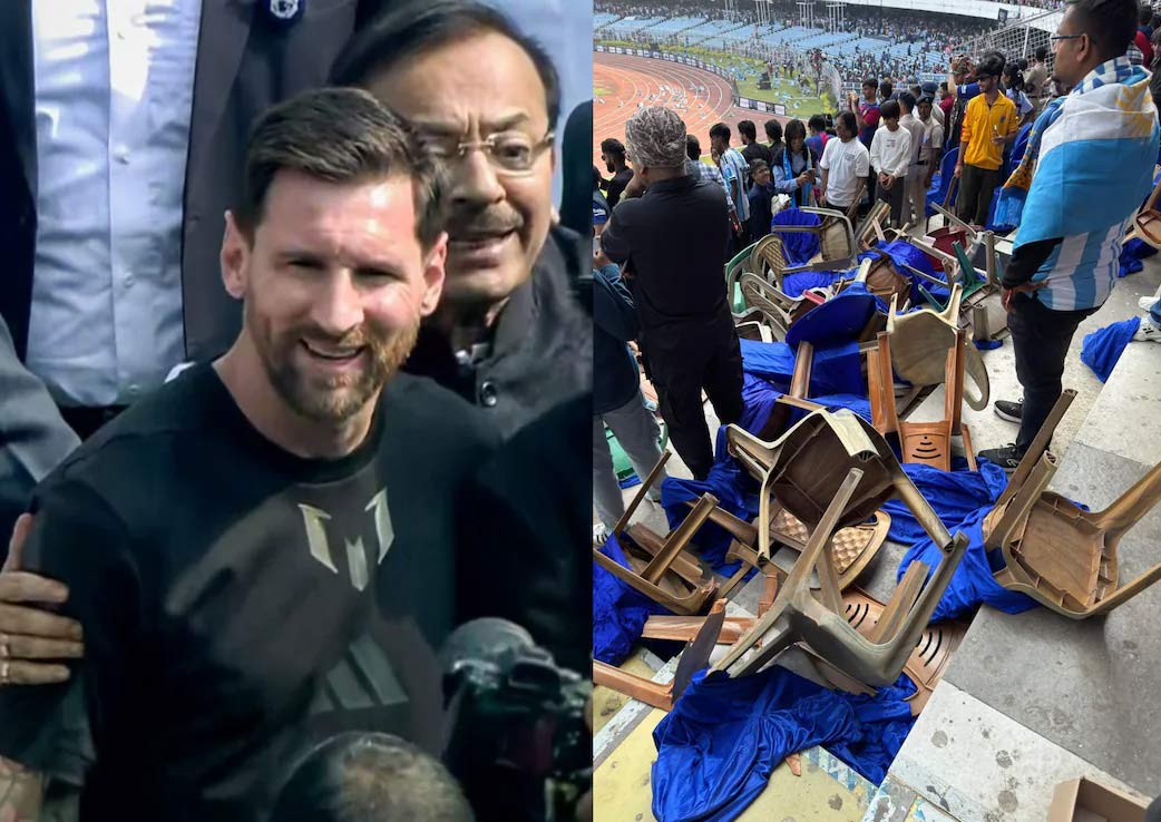 messi   మెస్సీ కోసం అభిమానుల రచ్చ 