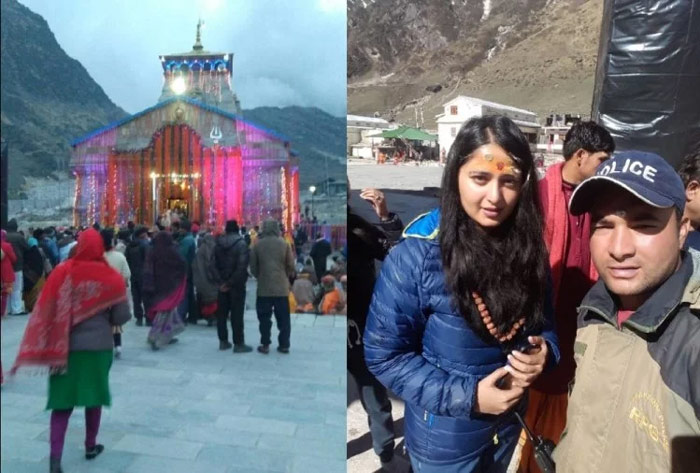 anushka,devotional tour,kedarnath temple,gangotri  దైవభక్తిలో దేవసేన..! 