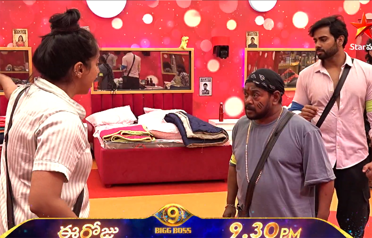 bigg boss 9  బిగ్ బాస్ 9 - సుమన్ శెట్టి తో సంజన గొడవ