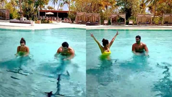 arjun kapoor,malaika arora,vacation,maldives,bollywood love birds  మాల్దీవుల్లో రెచ్చిపోయిన ప్రేమ పక్షులు