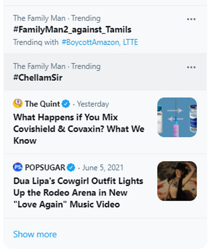 boycottamazon,familyman2_against_tamils,chellamsir,trends on twitter  బాయ్ కాట్ అమెజాన్ 