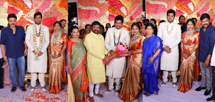 chiranjeevi,balakrishna,venkatesh,kodi ramakrishna,daughter,pravallika,engagement  కోడి ప్రవల్లిక నిచ్చితార్ధంలో సెలెబ్రిటీల  హంగామా 