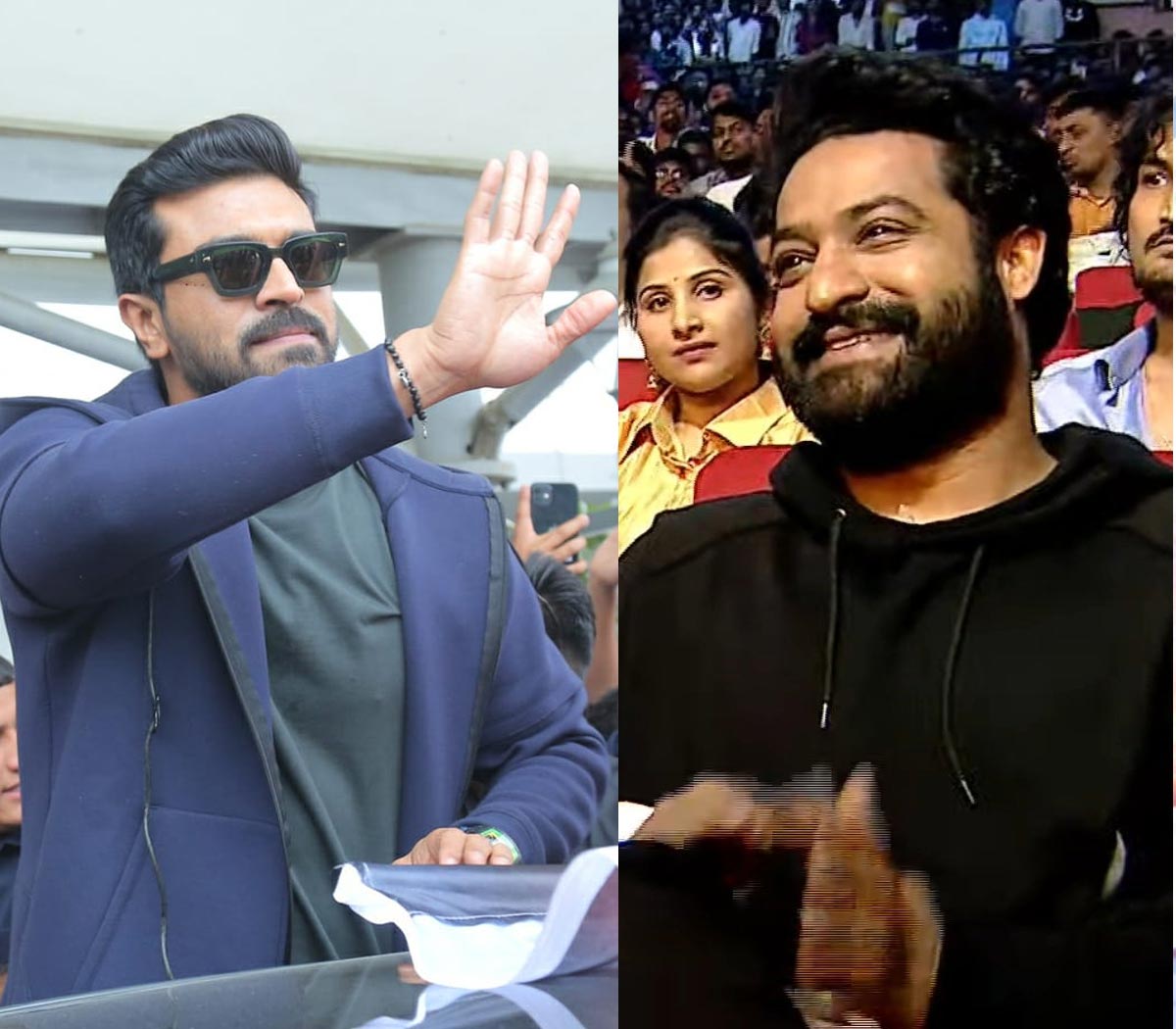 ram charan,ntr,dhamki event  చరణ్ అక్కడ-ఎన్టీఆర్ ఇక్కడ