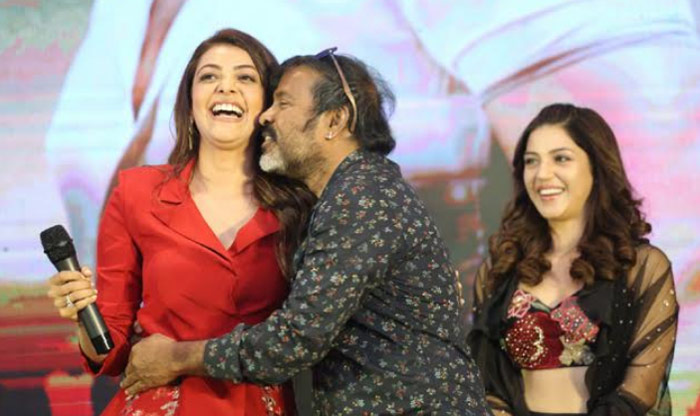 kajal agarwal,chota k naidu,kiss,shocking incident,kavacham teaser launch  షాక్: పబ్లిగ్గా కాజల్‌కి ముద్దు పెట్టేశాడు!!