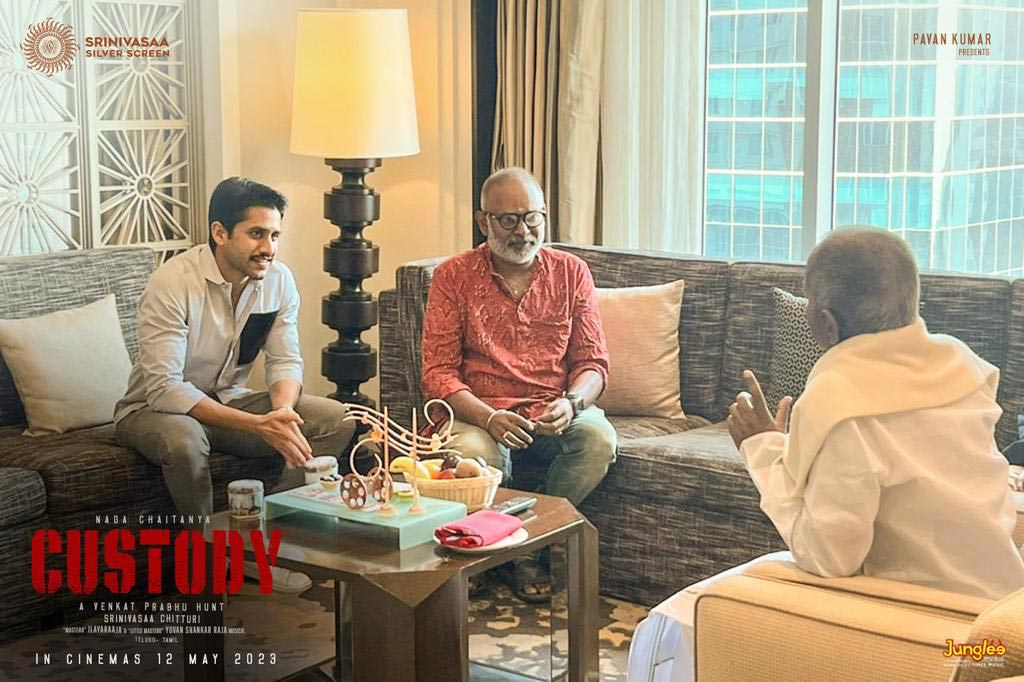 custody,naga chaitanya,maestro ilaiyaraaja  మాస్ట్రో ఇళయరాజాతో చైతు కస్టడీ టీమ్ 