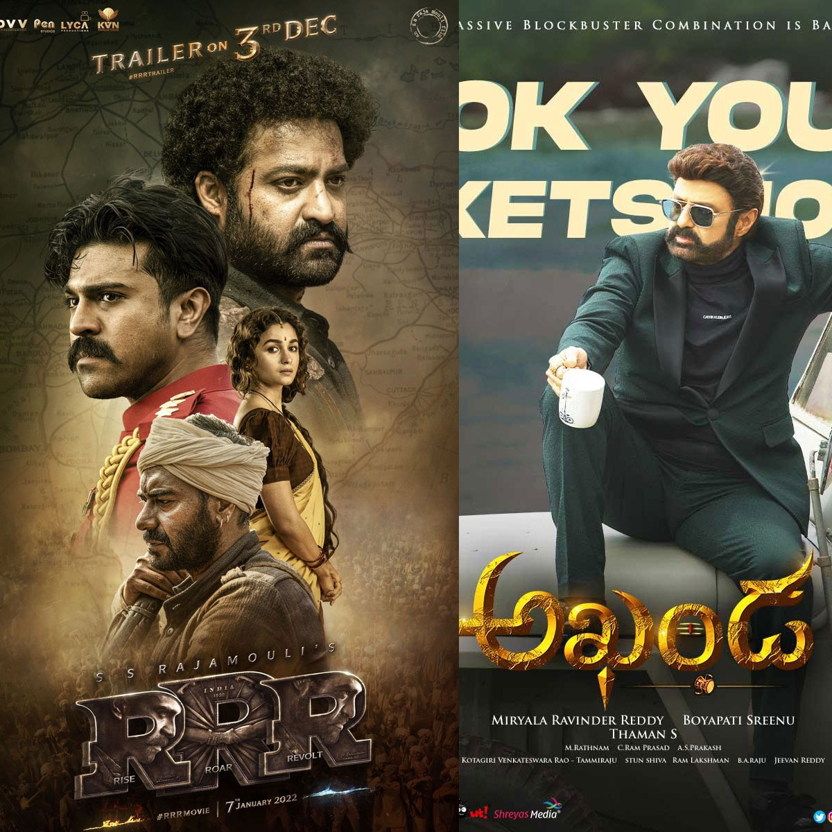 december,akhanda movie,akhanda release,rrr movie,rrr trailer release,rajamouli,balakrishna  డిసెంబర్2 అఖండ - డిసెంబర్3 ఆర్.ఆర్.ఆర్ 