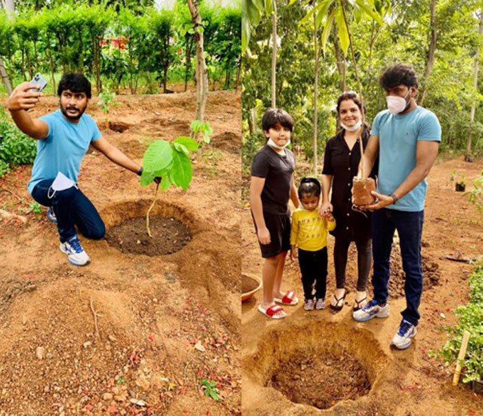 director sampath nandi,green india challenge,bhumika,digangana,urvashi rautela,sampath nandi family  గ్రీన్ ఇండియా ఛాలెంజ్‌లో సంపత్ నంది!