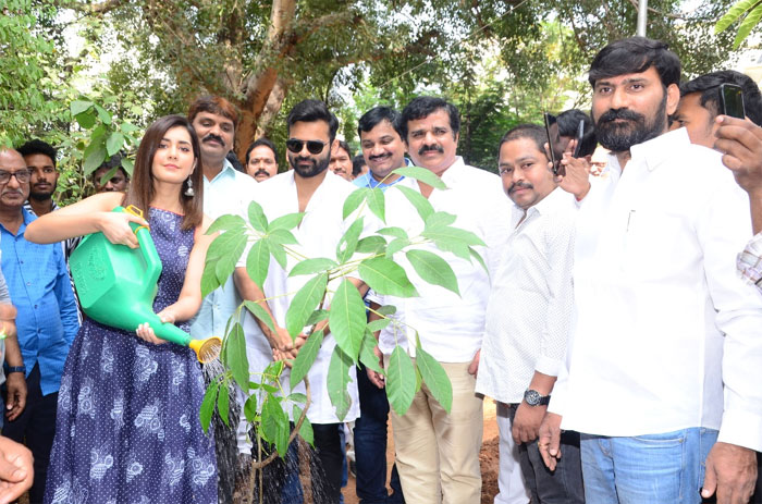 sai tej,raashi khanna,film newscasters association,prathi roju pandage,team,green india challenge  మరో మంచి పనిచేసిన ఫిల్మ్ న్యూస్ క్యాస్టర్స్ అసోసియేషన్