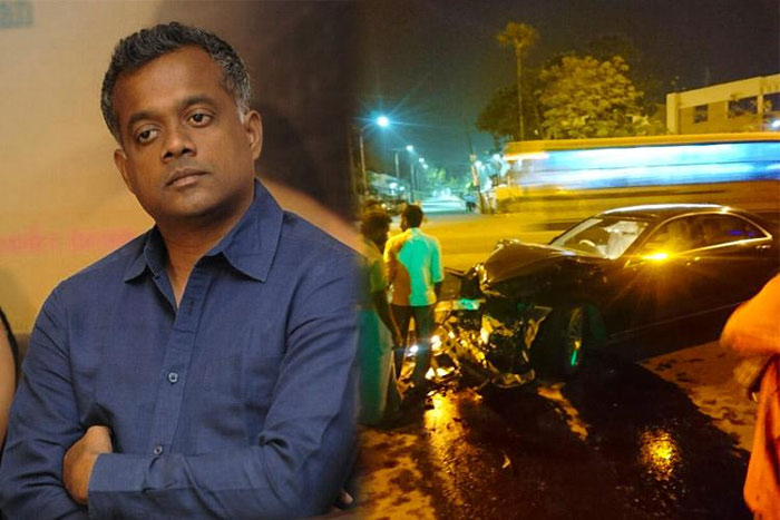 director gautam menon,car accident,escaped,minor injuries  విలక్షణ దర్శకునికి తృటిలో తప్పిన ప్రమాదం!