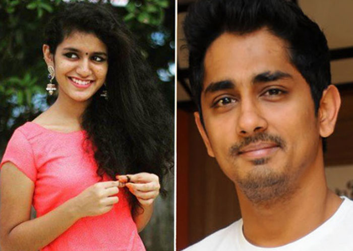 siddharth,suggestions,priya varrier,social media  ప్రియాకి.. భలే సలహా ఇచ్చాడు..!