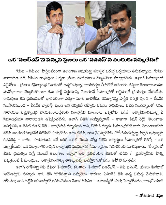 irs,kejriwal,ias,jayaprakash narayan,kejriwal with jayaprakash narayna,andhra pradesh political parties,aravind kejriwal,aam,thotakura raghu artical on kejriwal  irs, kejriwal, ias, jayaprakash narayan, kejriwal with jayaprakash narayna, andhra pradesh political parties, aravind kejriwal, aam, thotakura raghu artical on kejriwal