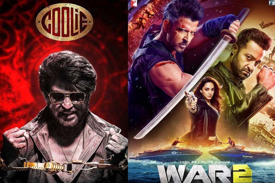 war 2 and coolie  వార్ 2-కూలి కి ఆ ఒక్క టెన్షన్
