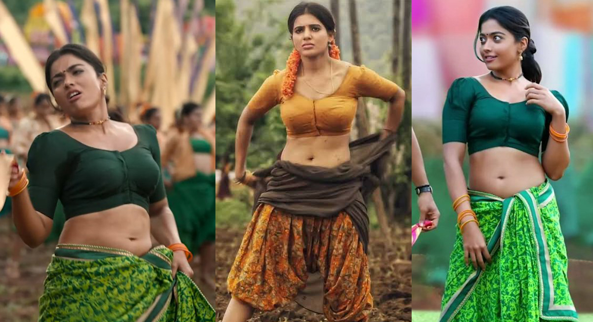 rashmika,pushpa movie,samantha,rangasthalam movie,ramalakshmi,srivally,rashmika in pushpa look,samantha in rangasthalam  ఏంటి సుక్కూ.. యాజిటీజ్ గా దించేసావ్