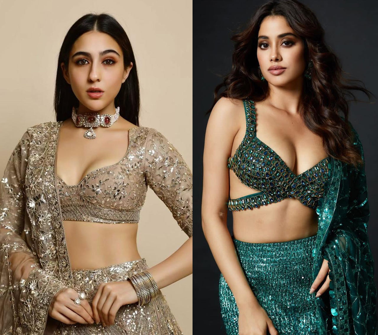 janhvi kapoor,sara ali khan,manish malhotra diwali bash  హద్దులు దాటున్న కుర్ర హీరోయిన్స్