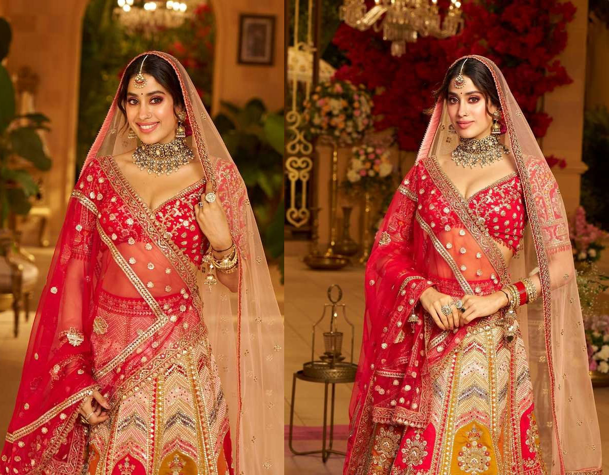 jhanvi kapoor  వెడ్డింగ్ గౌన్ లోను అందాలు ఆరబోతేనా పాపా.. 