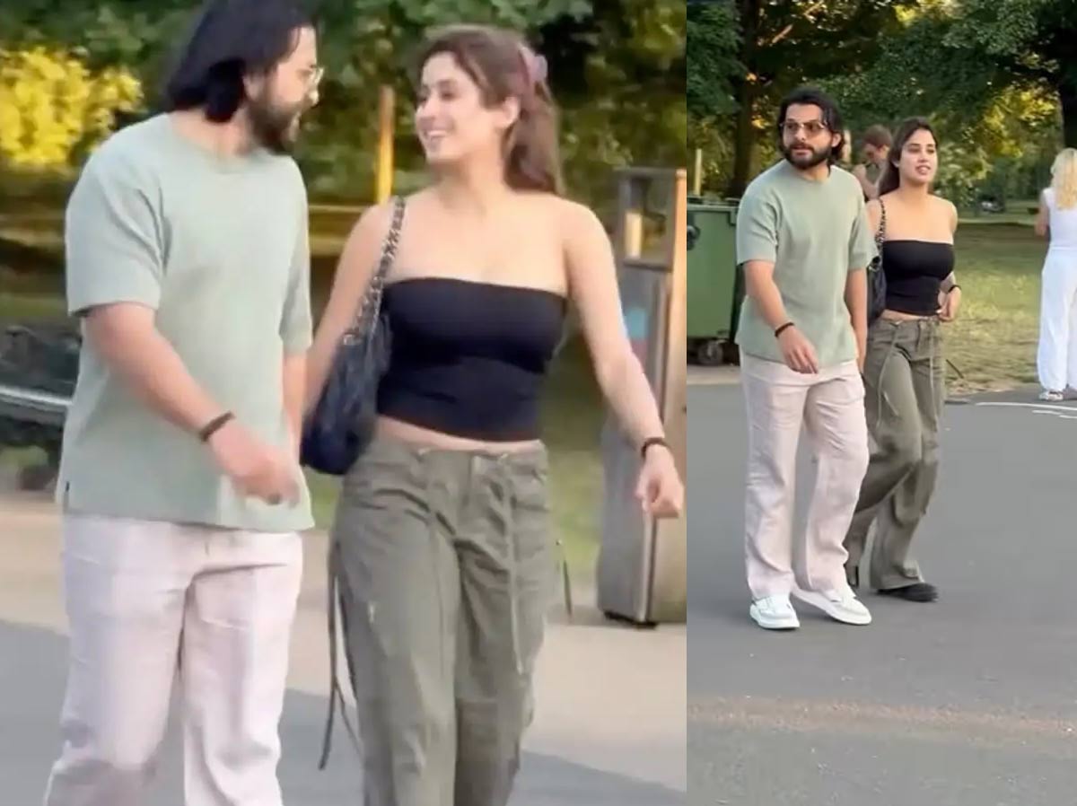 janhvi kapoor  బాయ్ ఫ్రెండ్ తో దొరికిన పెద్ది హీరోయిన్ జాన్వీ 