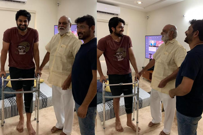 k raghavendra rao,bvs ravi,naga shourya house,injury,wish  నాగ‌శౌర్యని ప‌రామ‌ర్శించిన ద‌ర్శ‌కేంద్రుడు