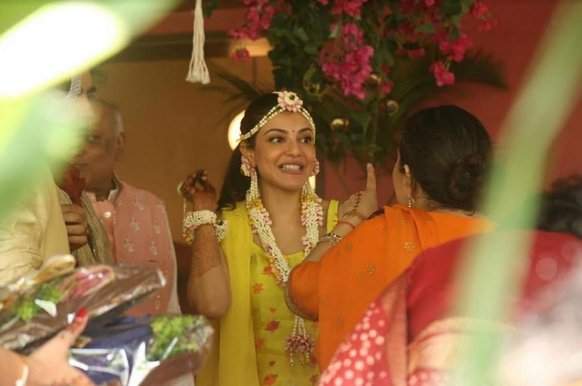 kajal aggarwal,gautam kitchlu,marriage,reception,update  పెళ్లీ, రిసప్షన్‌.. రెండూ సింపుల్‌గానే..!!