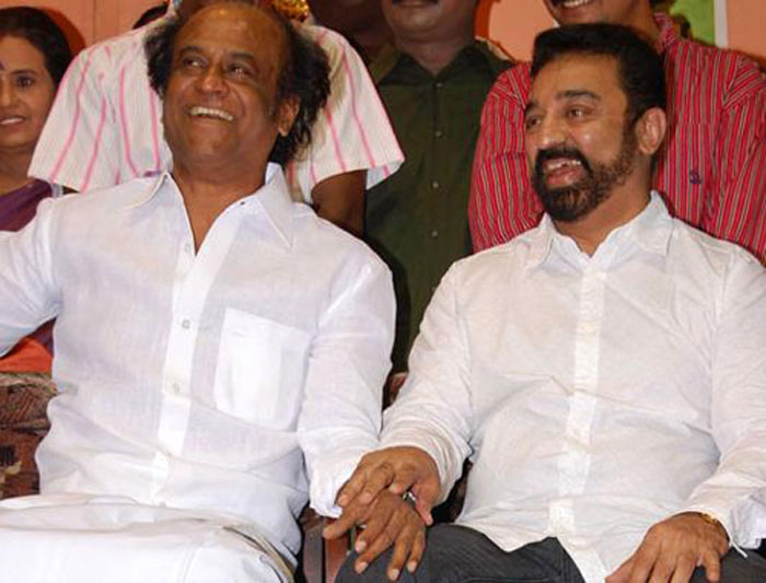 rajinikanth,kamal haasan,2.0 movie,audio release,shankar,cheif guest  రజినీకాంత్ కి కమల్ సపోర్ట్ చేస్తున్నాడా?