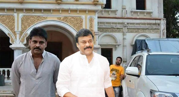 katamarayudu,khaidi no 150,chiranjeevi,pawan kalyan,chiranjeevi at katamarayudu sets  కాటమరాయుడు సెట్ లో ఖైదీ హంగామా..!