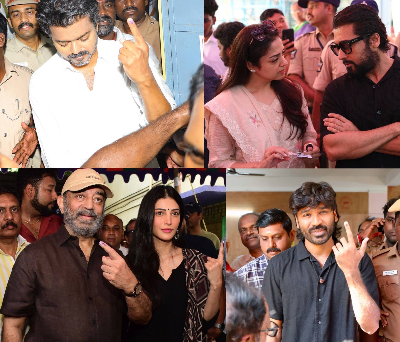 kollywood  తమినాడు ఎలక్షన్స్ - ఓటు వేసిన ప్రముఖులు 