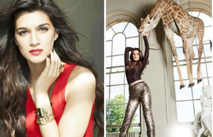 kriti sanon,giraffe picture,photoshoot,social media  మహేష్‌ హీరోయిన్‌పై తీవ్ర విమర్శలు..! 