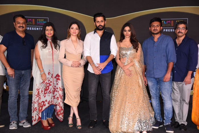 maestro movie,nithin,tamannah,nabha natesh,merlapaka gandhi,nithin maestro movie,maestro movie pre release event pics