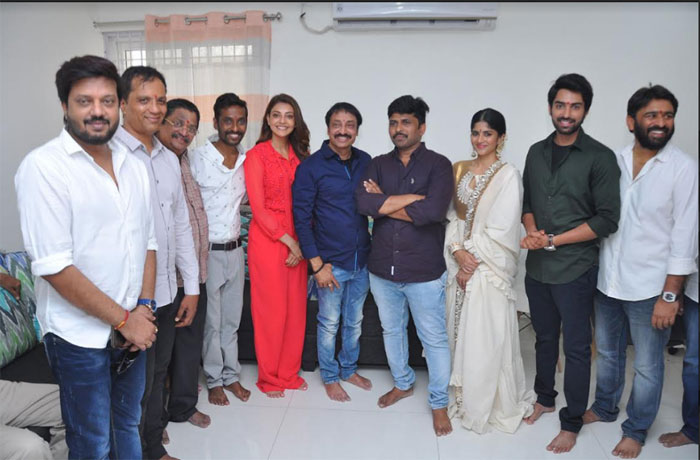 kajal aggarwal,manu charitra,shiva kandukuri,megha akash,new film,launch  కాజల్ మను చరిత్ర మొదలైంది