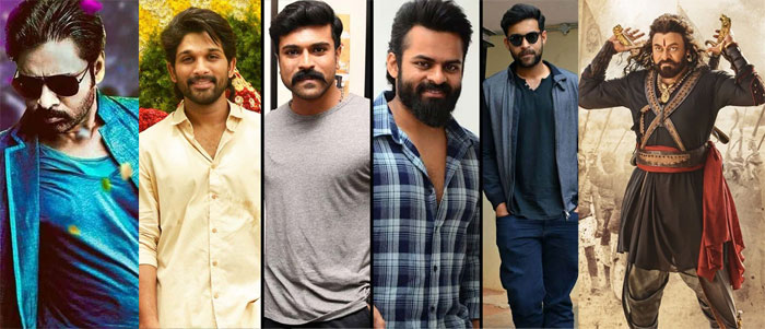 mega heroes,period films,chiranjeevi,pawan kalyan,allu arjun,ram charan,sai dharam tej,varun tej,mega trend  వెన‌క‌టి కాలానికి వెళ్తున్న మెగా హీరోలు