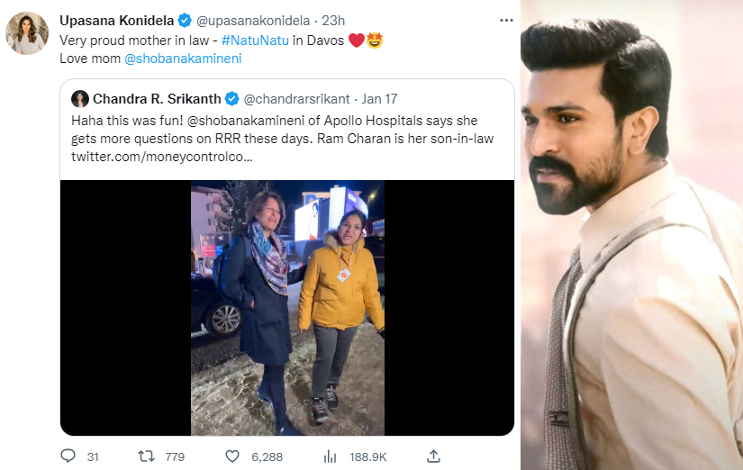 ram charan,mother in law,naatu naatu dance,shobana kamineni,upasana  నాటునాటుగా.. చరణ్ అత్తగారి స్టెప్పులు