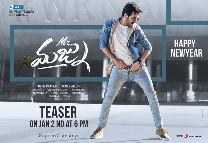 akhil akkineni,mr majnu,teaser,release,jan 2  ‘మిస్టర్ మజ్ను’ టీజర్‌కు టైమ్ ఫిక్స్