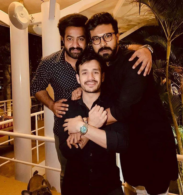 mr majnu,akhil akkineni,jr ntr,mega and nandamuri fans,ram charan,party,mr majnu treat  ఇది మెగా, నందమూరి ఫ్యాన్స్ కోసమేనా అఖిల్?